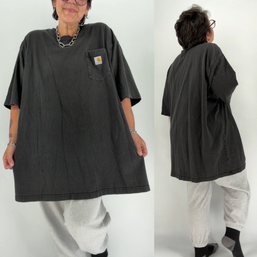 Carhartt loose fit mens 4XL pocket tee workwear utility canvas shirt carpenter
